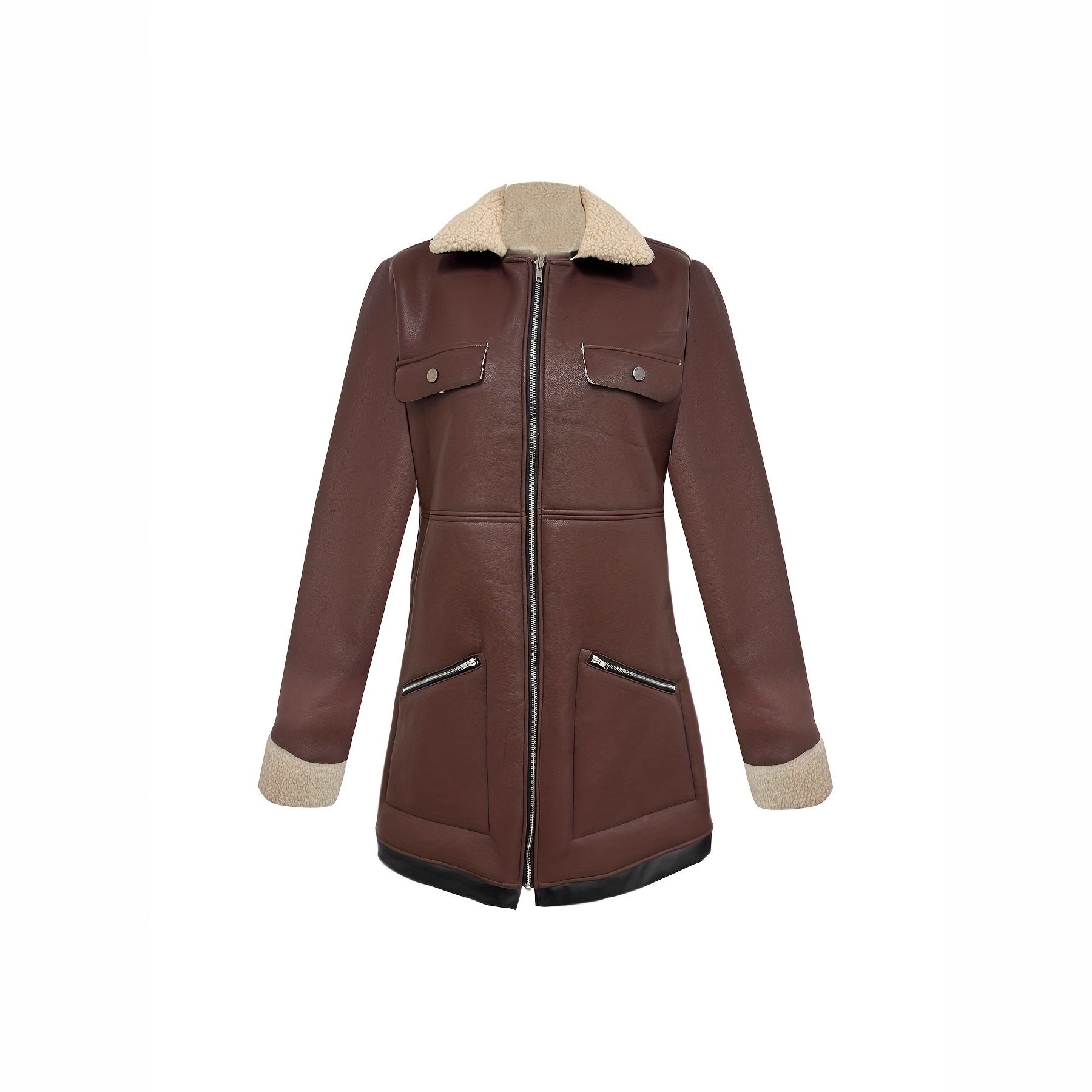 Barbara – Elegante Jacke Mit Kragen Und Reißverschluss