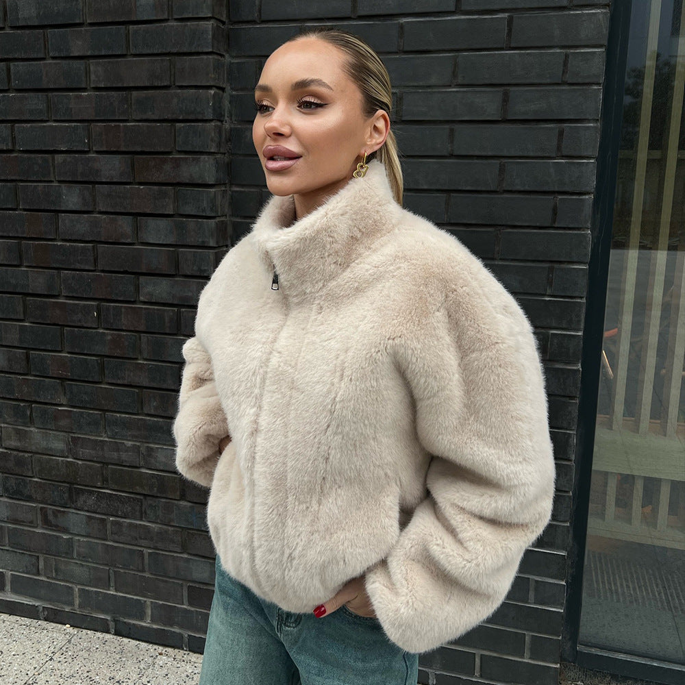 Bettina – Kuschelige Jacke Mit Reißverschluss