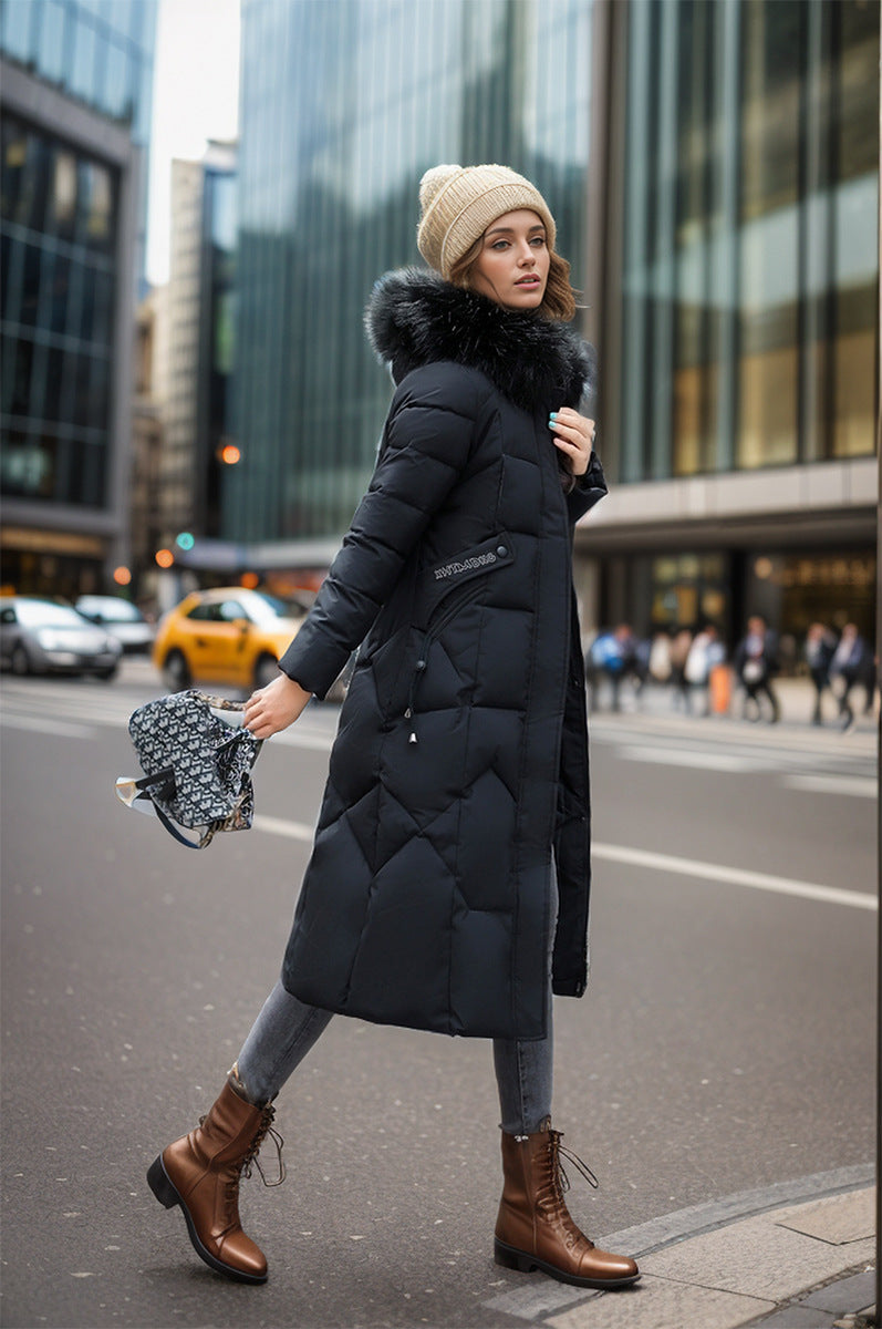 Berta – Damen Steppmantel Mit Großem Kragen