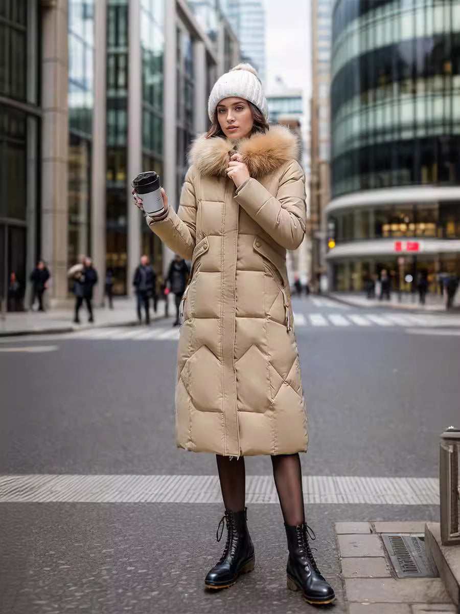 Berta – Damen Steppmantel Mit Großem Kragen