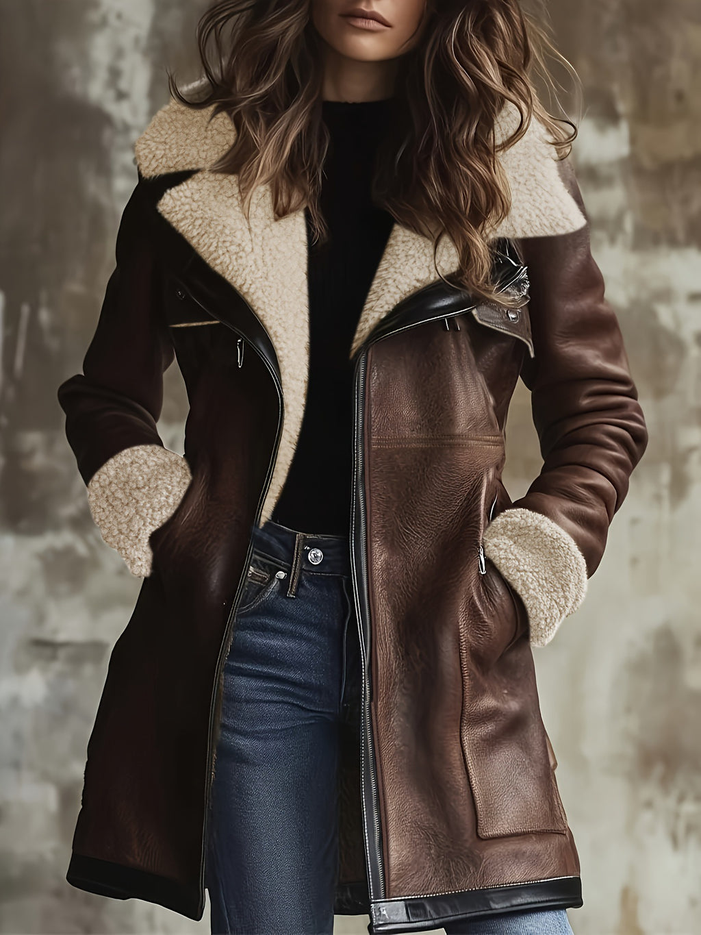 Barbara – Elegante Jacke Mit Kragen Und Reißverschluss