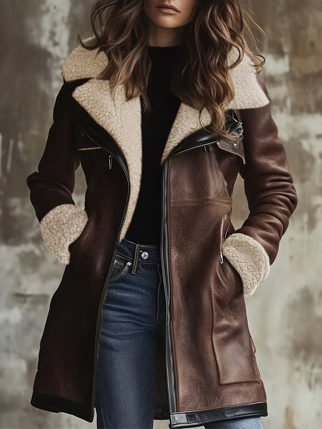 Barbara – Elegante Jacke Mit Kragen Und Reißverschluss