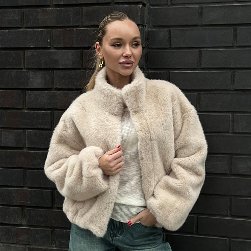 Bettina – Kuschelige Jacke Mit Reißverschluss