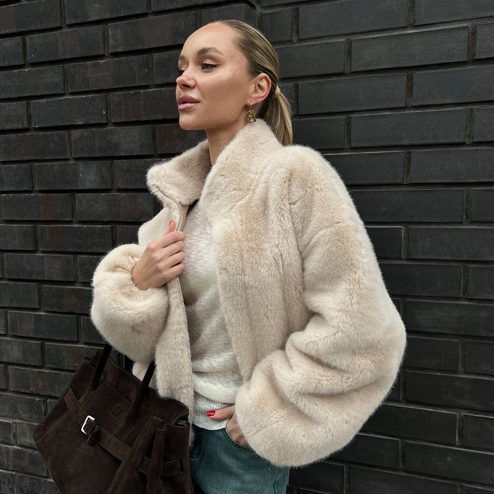 Bettina – Kuschelige Jacke Mit Reißverschluss