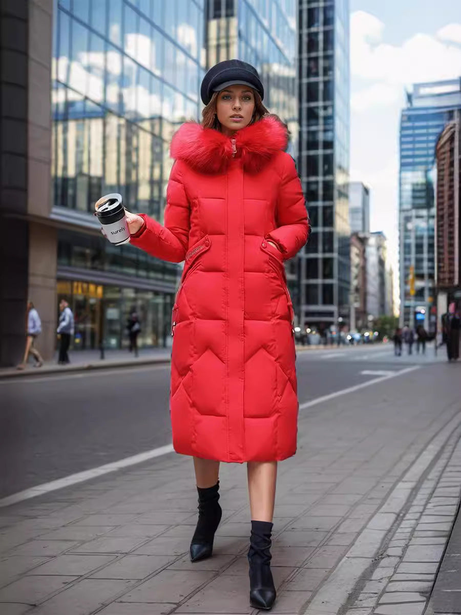 Berta – Damen Steppmantel Mit Großem Kragen