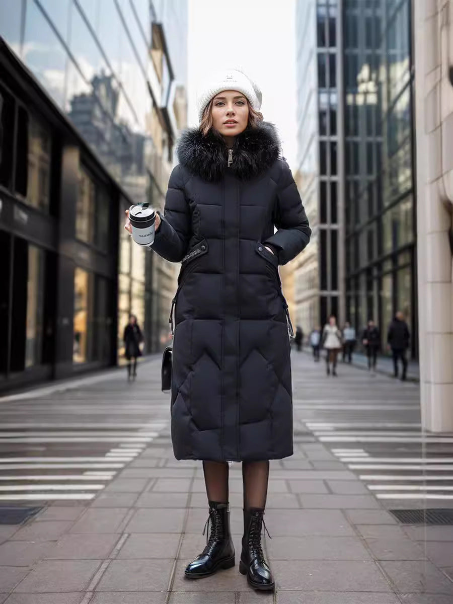 Berta – Damen Steppmantel Mit Großem Kragen